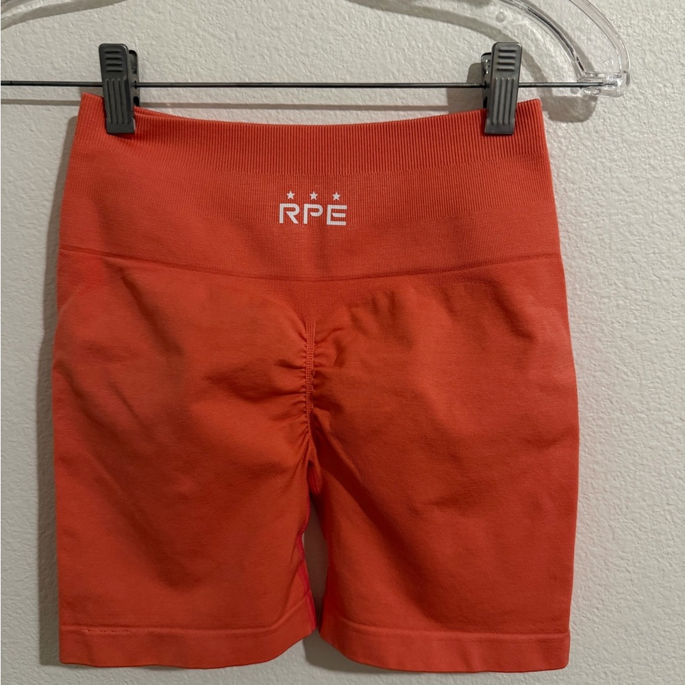 RPE coral gym shorts